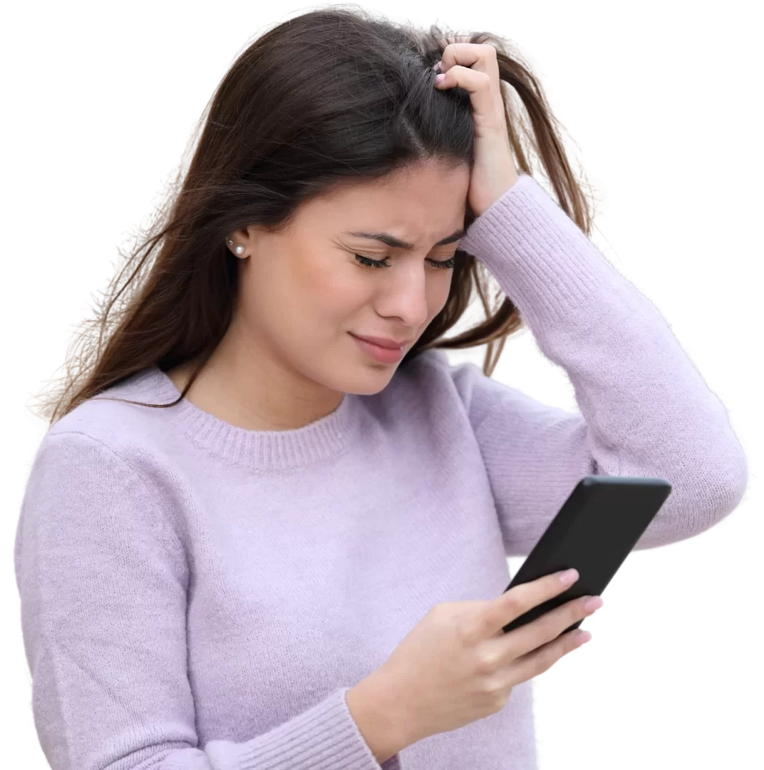 smutna kobieta dzwoni przez telefon